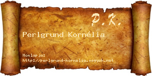 Perlgrund Kornélia névjegykártya